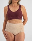Playtex Comfort Revolution Floral Wirefree Bra, Red Wine product photo