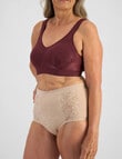 Playtex Comfort Revolution Floral Wirefree Bra, Red Wine product photo View 02 S