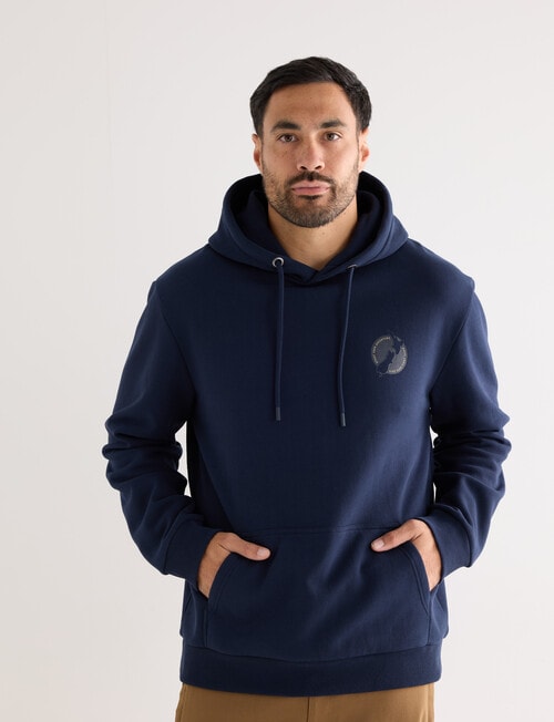 Kauri Trail Fleece Hooded Sweatshirt, Navy product photo