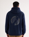 Kauri Trail Fleece Hooded Sweatshirt, Navy product photo View 02 S