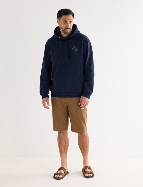 Kauri Trail Fleece Hooded Sweatshirt, Navy product photo View 03 L