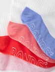 Bonds Light Quarter Crew Sock, 4-Pack, Purple Escape, Island Punch, Red Zeppelin, Soft Blossom product photo View 03 S