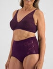 Playtex Ultralight Lace Full Brief, Blackberry product photo View 02 S