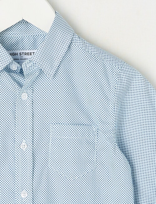 High Street Geo Formal Shirt, Blue product photo View 03 L