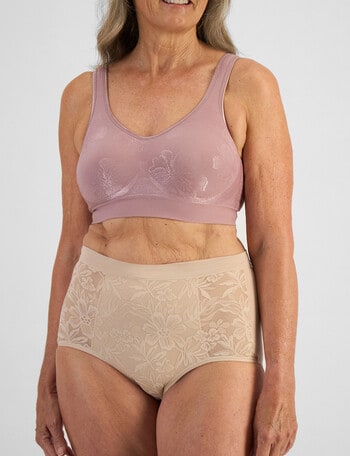Playtex Comfort Revolution Floral Bra 2-Pack, Mauve & Blue product photo