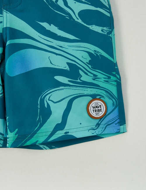 Wavetribe Board Short, Marble Blue product photo View 03 L