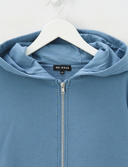 No Issue Front Zip Oversize Hoodie, Acid Blue product photo View 02 L