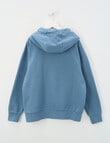 No Issue Front Zip Oversize Hoodie, Acid Blue product photo View 04 S