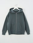 No Issue Front Zip Oversize Hoodie, Carbon product photo
