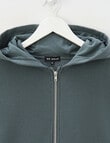 No Issue Front Zip Oversize Hoodie, Carbon product photo View 02 S