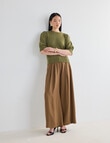 State of play Lark Short Sleeve Cashmere Blend Sweater, Moss product photo View 03 S