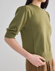 State of play Lark Short Sleeve Cashmere Blend Sweater, Moss product photo View 05 S