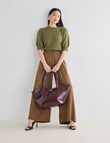 State of play Lark Short Sleeve Cashmere Blend Sweater, Moss product photo View 06 S
