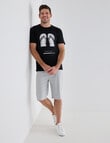 Chisel Jandals Short Sleeve Print Tee, Black product photo View 03 S
