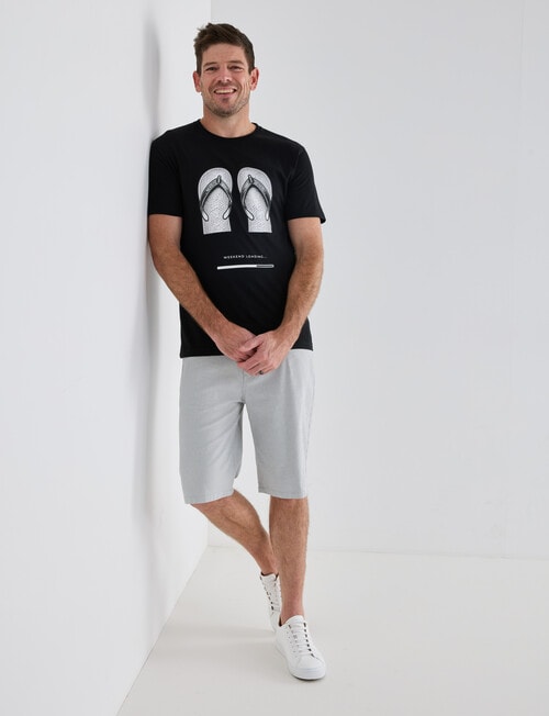 Chisel Jandals Short Sleeve Print Tee, Black product photo View 03 L