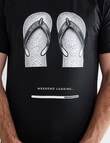 Chisel Jandals Short Sleeve Print Tee, Black product photo View 04 S