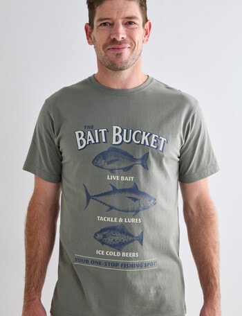 Chisel Bait Short Sleeve Print Tee, Sage product photo