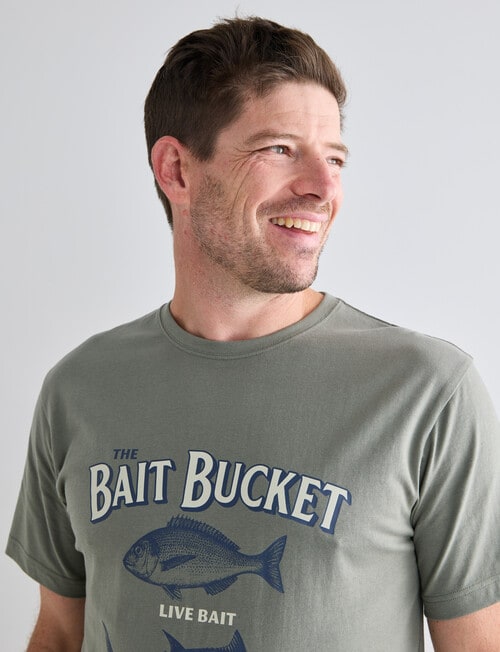 Chisel Bait Short Sleeve Print Tee, Sage product photo View 04 L