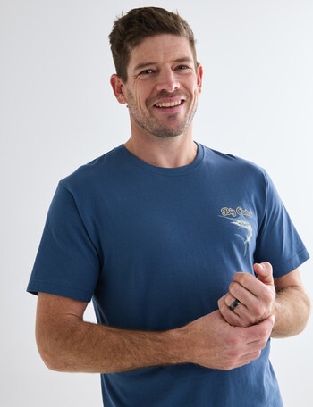 Chisel Big Catch Short Sleeve Print Tee, Dark Blue product photo
