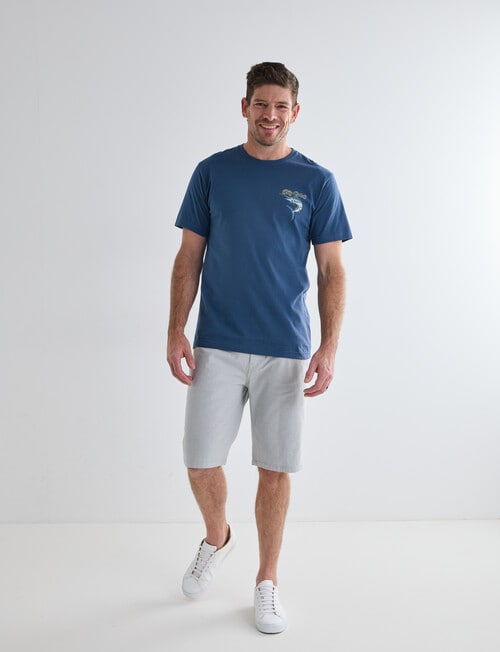 Chisel Big Catch Short Sleeve Print Tee, Dark Blue product photo View 03 L