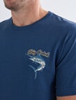 Chisel Big Catch Short Sleeve Print Tee, Dark Blue product photo View 04 S