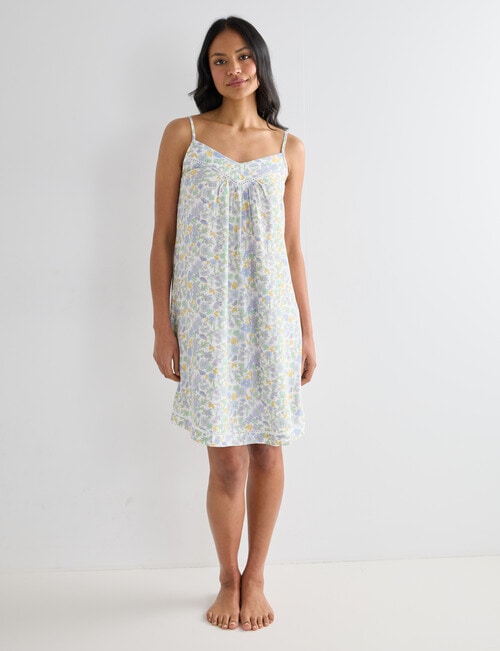 Whistle Sleep Strappy Nightie, Flower Print product photo View 03 L