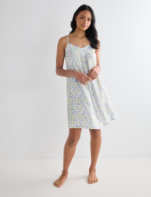 Whistle Sleep Strappy Nightie, Flower Print product photo View 06 L