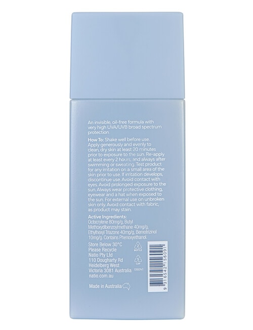 Natio Clear Urban Defence Face Fluid, SPF 50+ product photo View 29 L