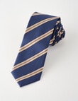 Laidlaw + Leeds Stripe Tie, 7cm, Navy product photo