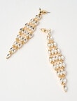 Whistle Crystal Drop Earrings, Gold Tone product photo View 02 S