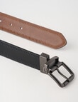 Chisel Reversible Split Leather Belt, Black product photo View 03 S