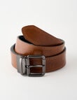Chisel Reversible Split Leather Belt, Black product photo View 02 S