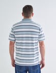 Chisel Multi Stripe Short Sleeve Polo Shirt, White product photo View 02 S