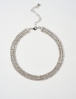 Whistle Crystal Choker Necklace, Silver Tone product photo