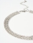 Whistle Crystal Choker Necklace, Silver Tone product photo View 02 S