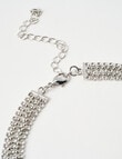 Whistle Crystal Choker Necklace, Silver Tone product photo View 03 S