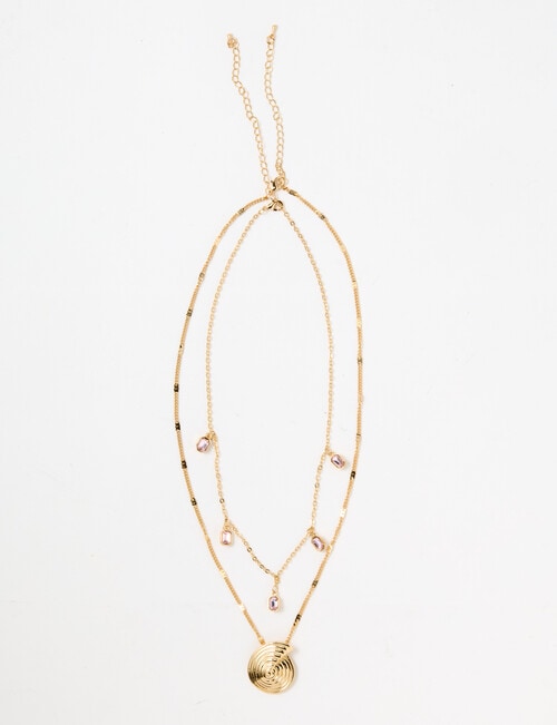 Whistle Multi-Layered Necklace, Pink product photo