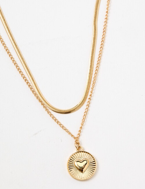 Whistle Multi-Layered Necklace, Gold Tone product photo View 02 L