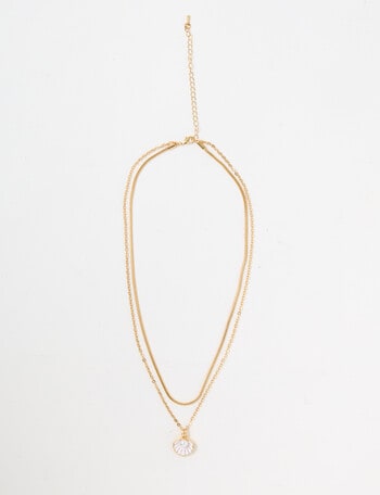 Whistle Multi-Layered Necklace, White product photo