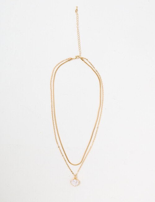 Whistle Multi-Layered Necklace, White product photo