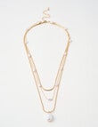 Whistle Faux Pearl Chain Necklace, Gold Tone product photo