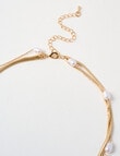 Whistle Faux Pearl Chain Necklace, Gold Tone product photo View 03 S