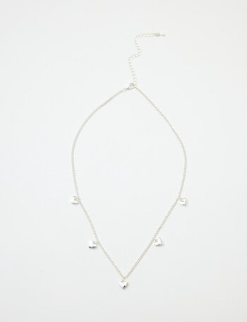 Whistle Heart Necklace, Silver Tone product photo