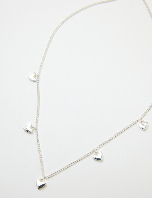 Whistle Heart Necklace, Silver Tone product photo View 02 L