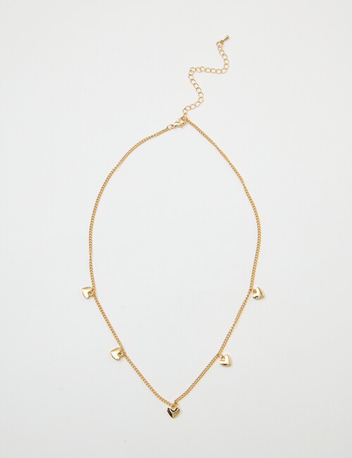 Whistle Heart Necklace, Gold Tone product photo