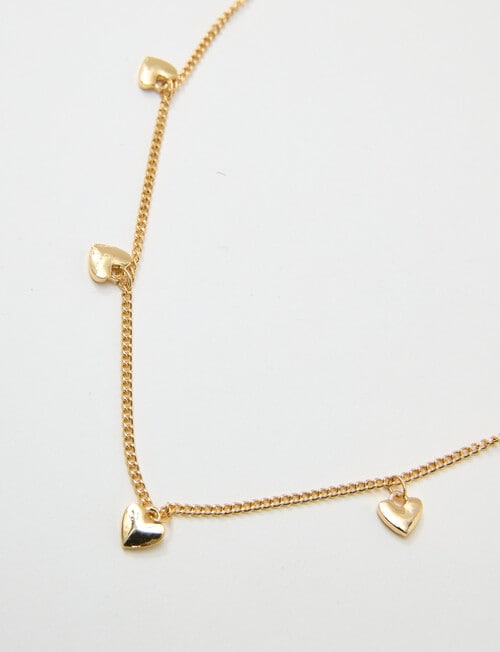 Whistle Heart Necklace, Gold Tone product photo View 03 L