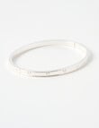 Whistle Heart Classic Bangle, Silver Tone product photo