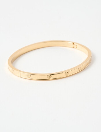 Whistle Heart Classic Bangle, Gold Tone product photo