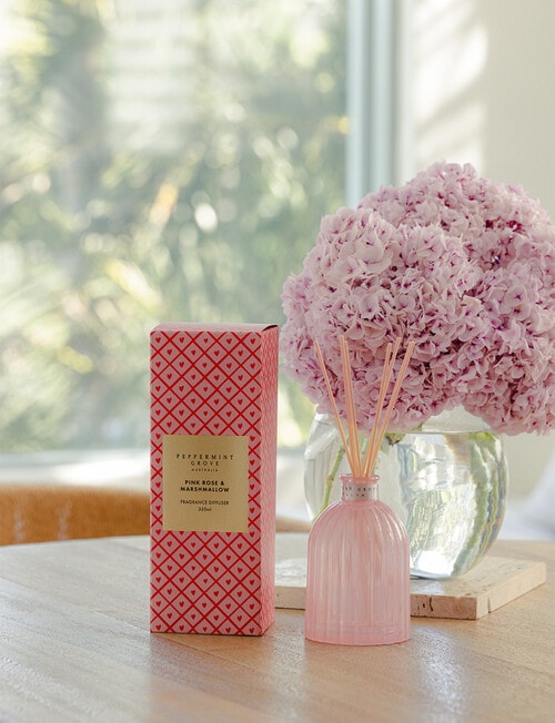 Peppermint Grove Pink Rose & Marshmallow Large Diffuser, 350ml product photo View 03 L
