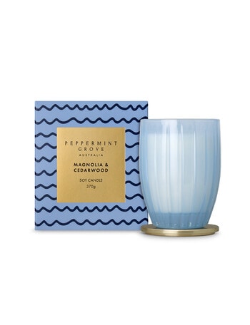 Peppermint Grove Magnolia & Cedarwood Large Candle, 370g product photo